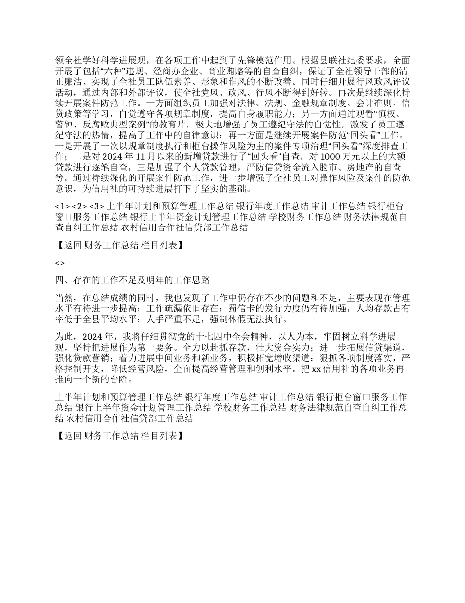2024年信用社个人工作总结_第2页