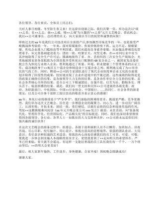 2024年元旦晚会公司CEO发言稿