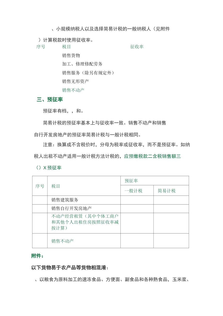 最新增值税税率、征收率、预征率表来啦_第3页