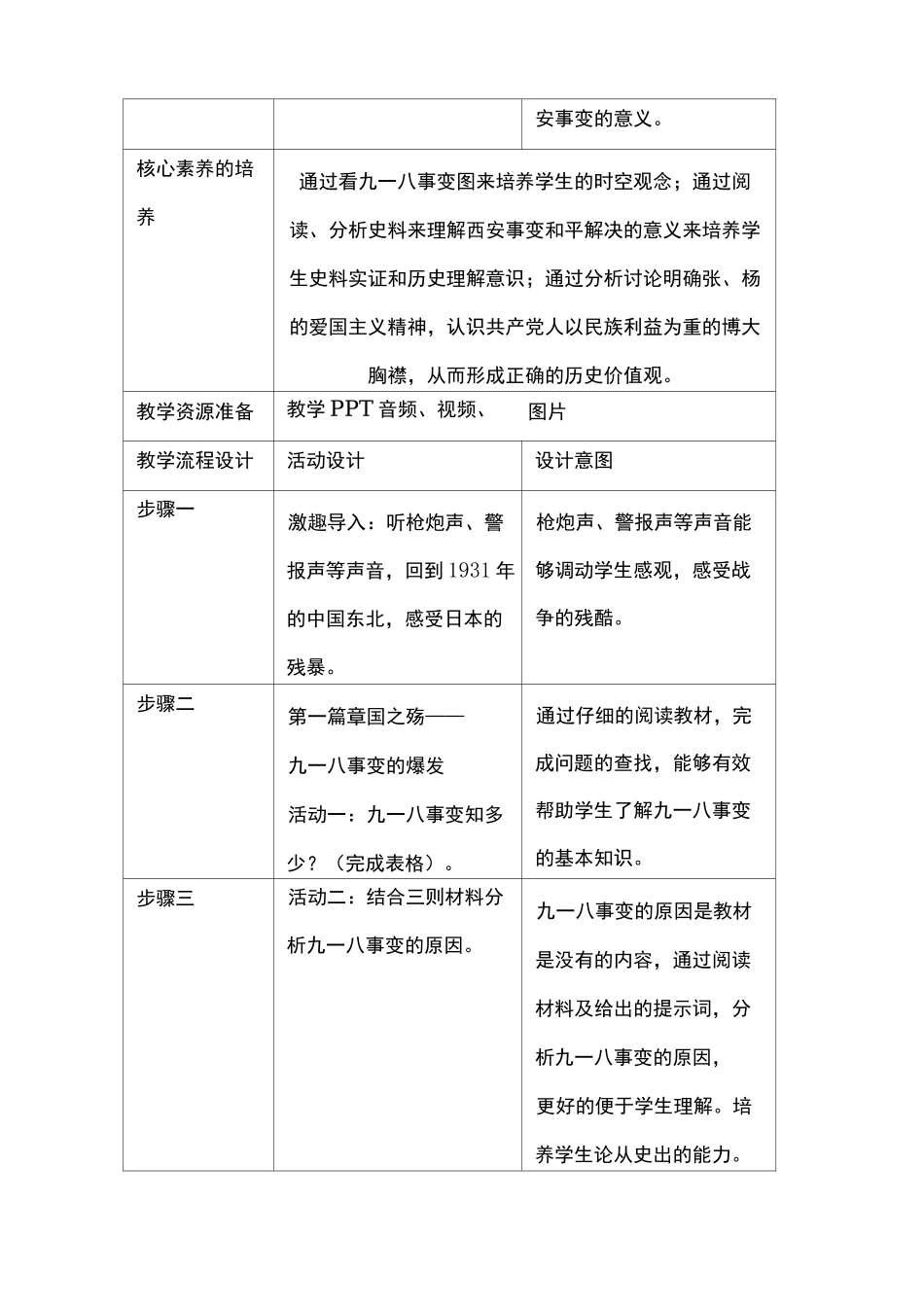 最新《从九一八事变到西安事变》教学设计_第2页