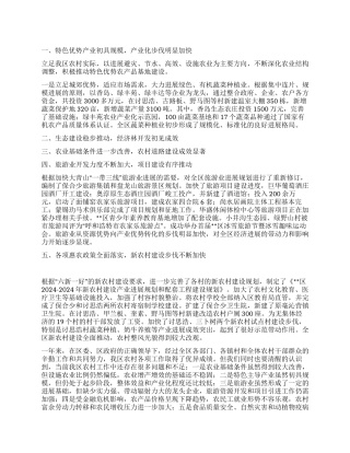 2024年全区农村工作的简要回顾