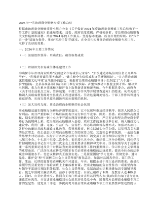 2024年全县治理商业贿赂专项工作总结
