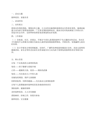 2024年全国儿童预防接种日活动方案