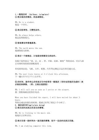 高中英语16种时态简述