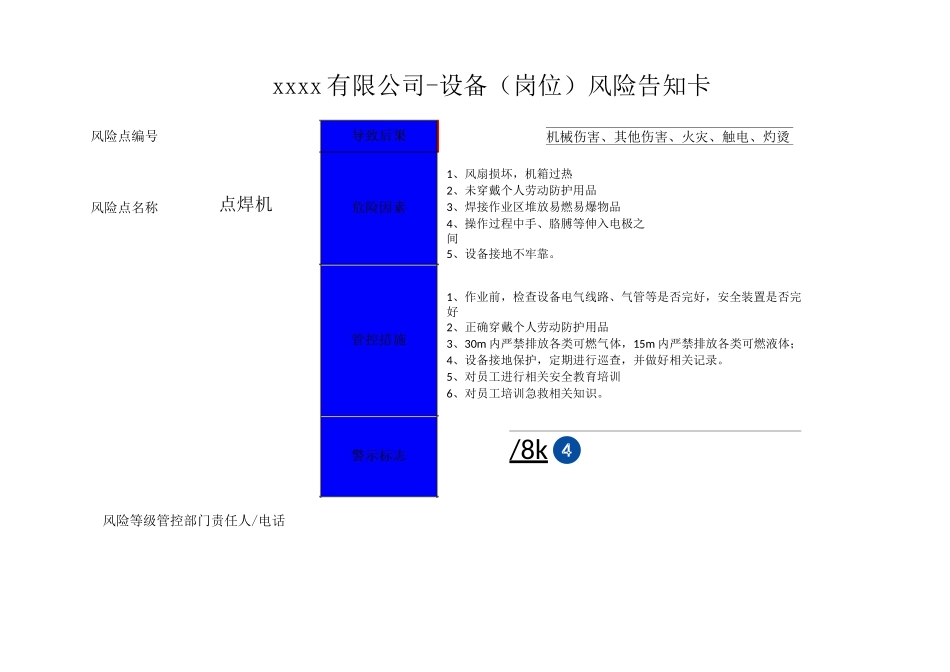 安全风险管控告知卡_第1页