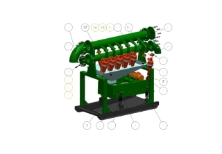 振动筛、一体机、除砂器、除泥器爆炸图加编码