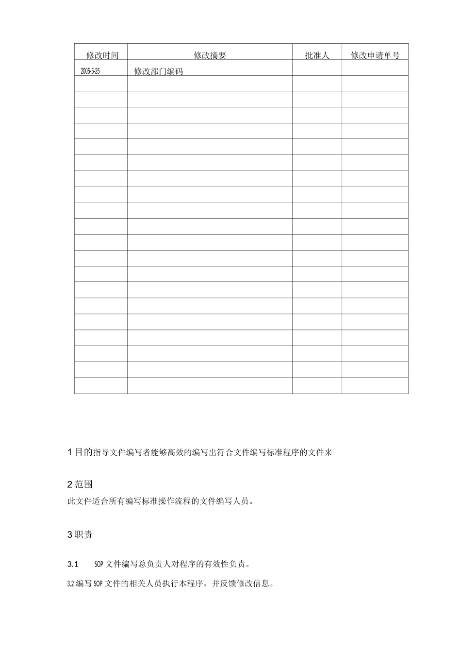 SOP模板-标准操作流程编写程序_第2页