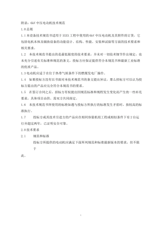 6kV电动机规范书