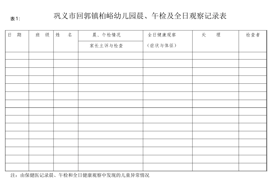 幼园台帐横表_第1页
