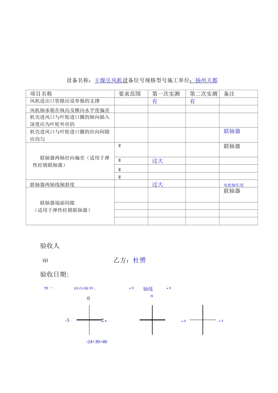风机安装验收记录_第2页