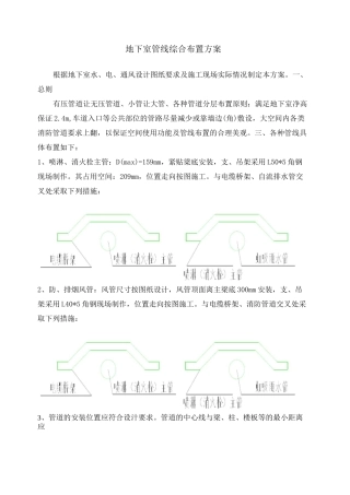 地下室综合管线施工布置方案