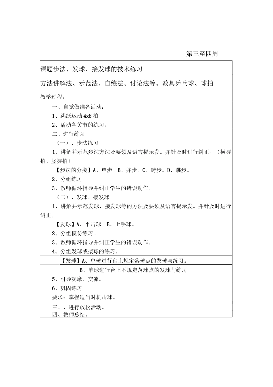 乒乓球训练教案_第2页