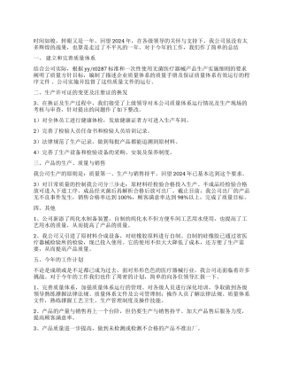 2024年公司年终工作报告