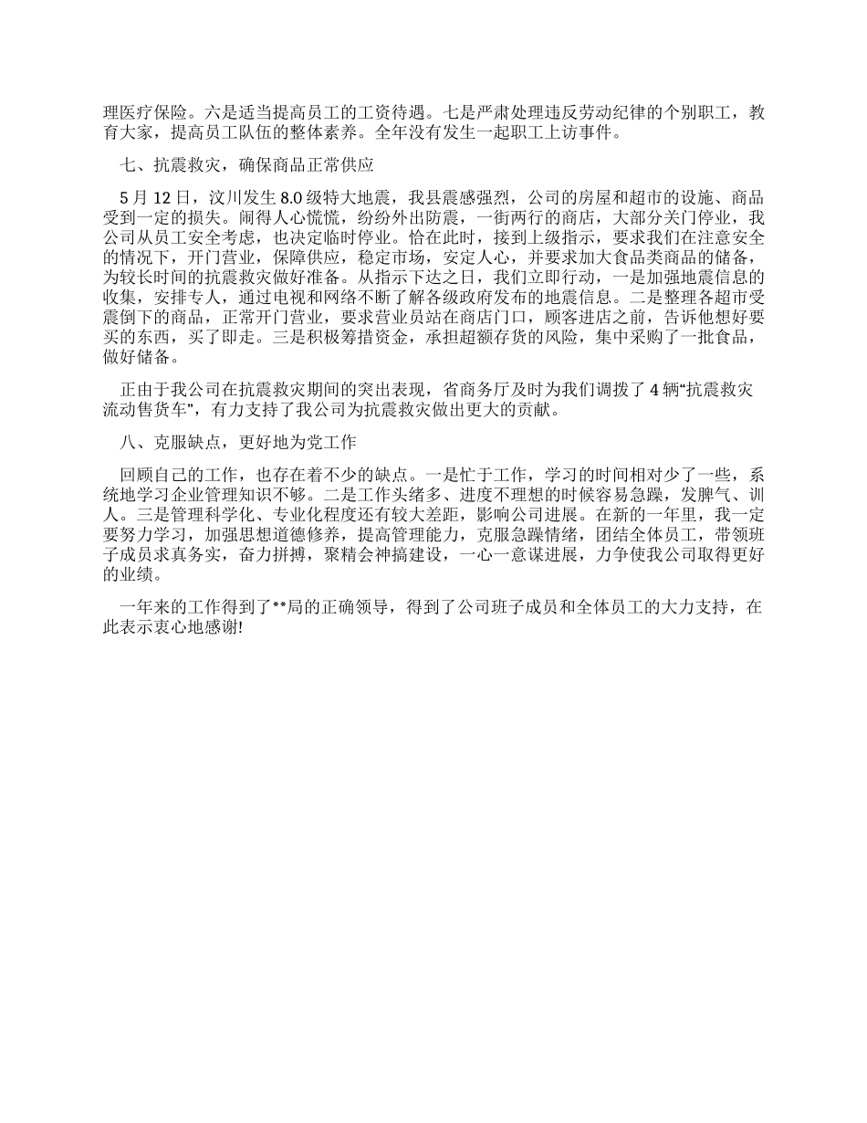 2024年公司董事长述职述廉报告_第3页
