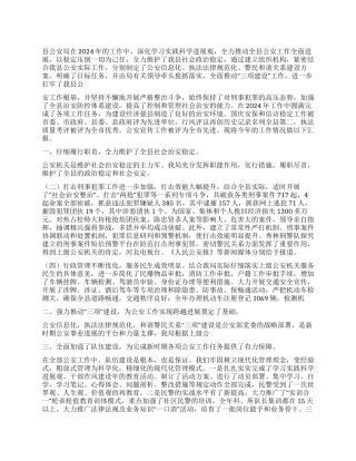 2024年公安工作总结