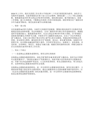 2024年共青团区委员会工作总结