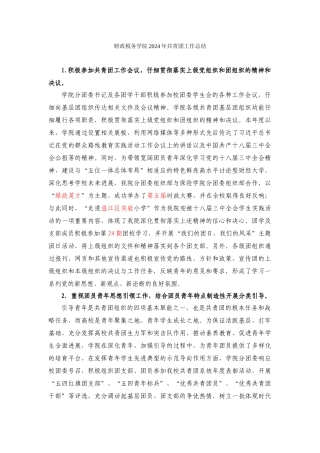 2024年共青团工作总结---副本