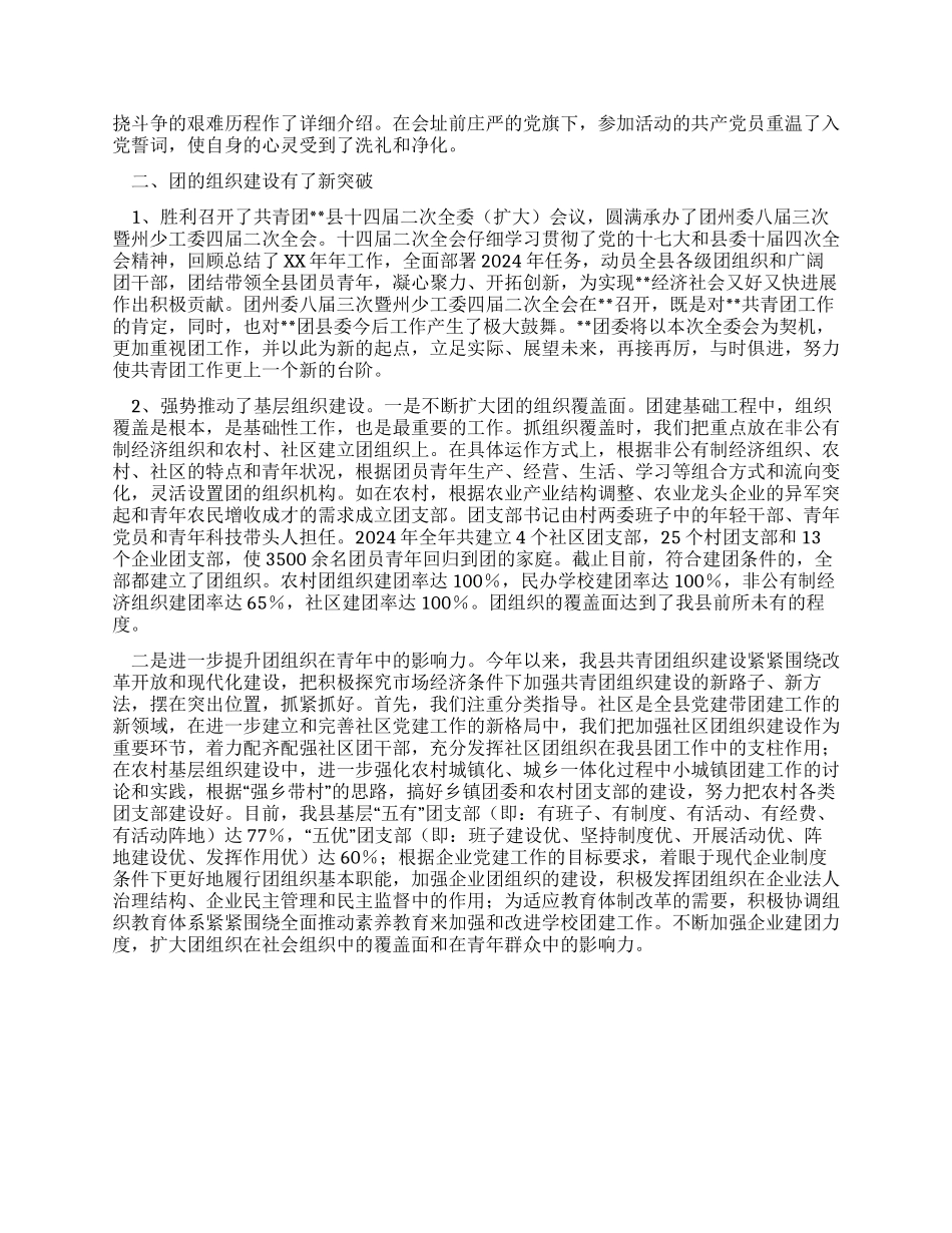 2024年共青团县委工作总结_第2页