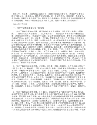 2024年共青团县委工作总结