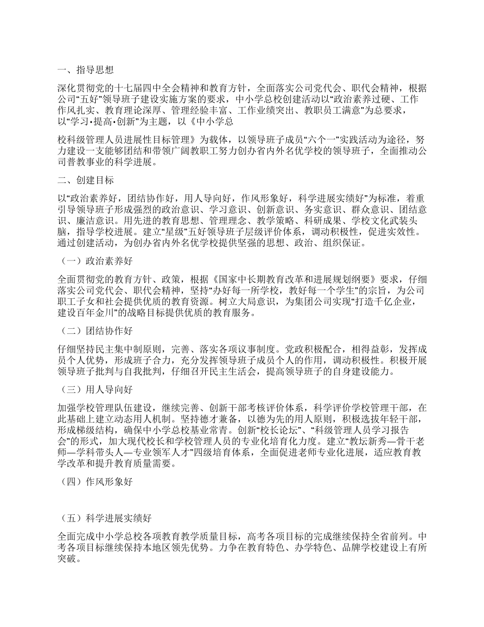 2024年关于五好领导班子建设实施方案_第1页