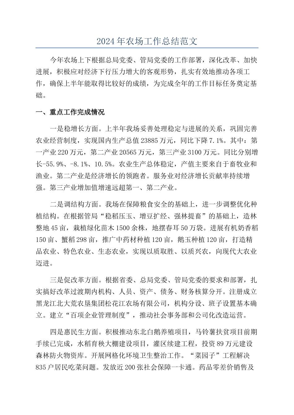 2024年农场工作总结范文_第1页