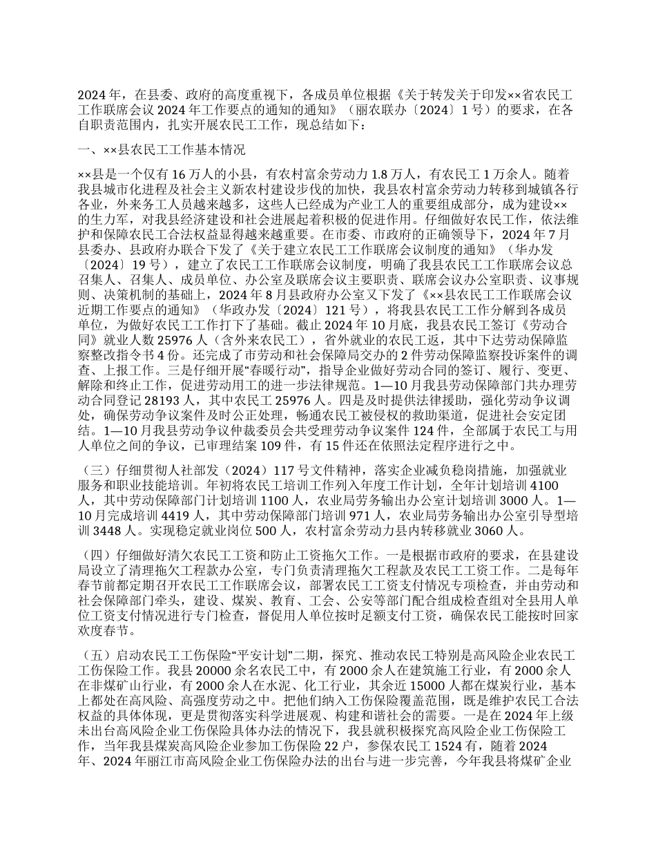 2024年农民工工作总结_第1页