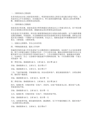 2024年初室内设计师工作计划