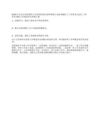 2024年办公室秘书工作总结