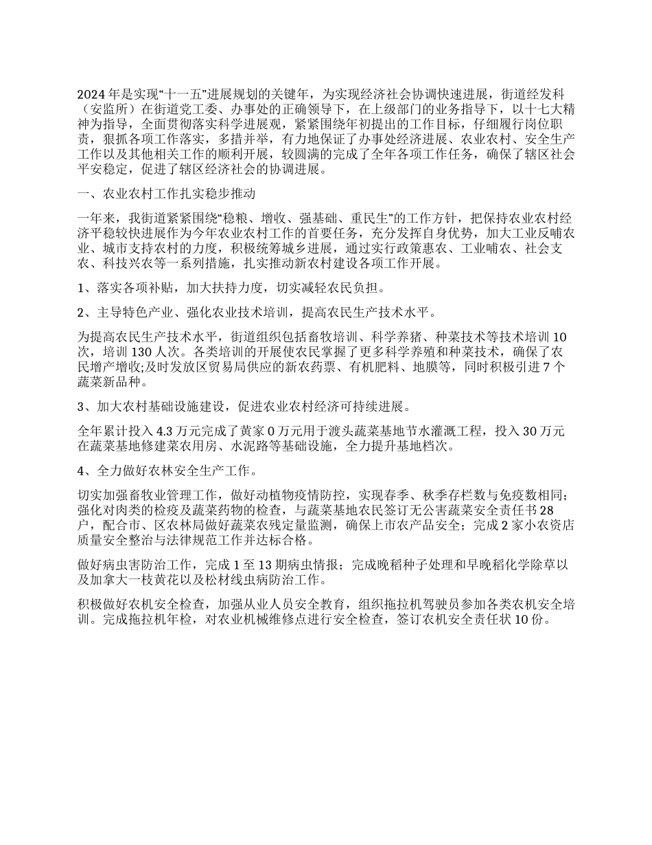 2024年区安监局工作总结及规划_第1页