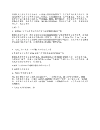 2024年区督导室工作总结