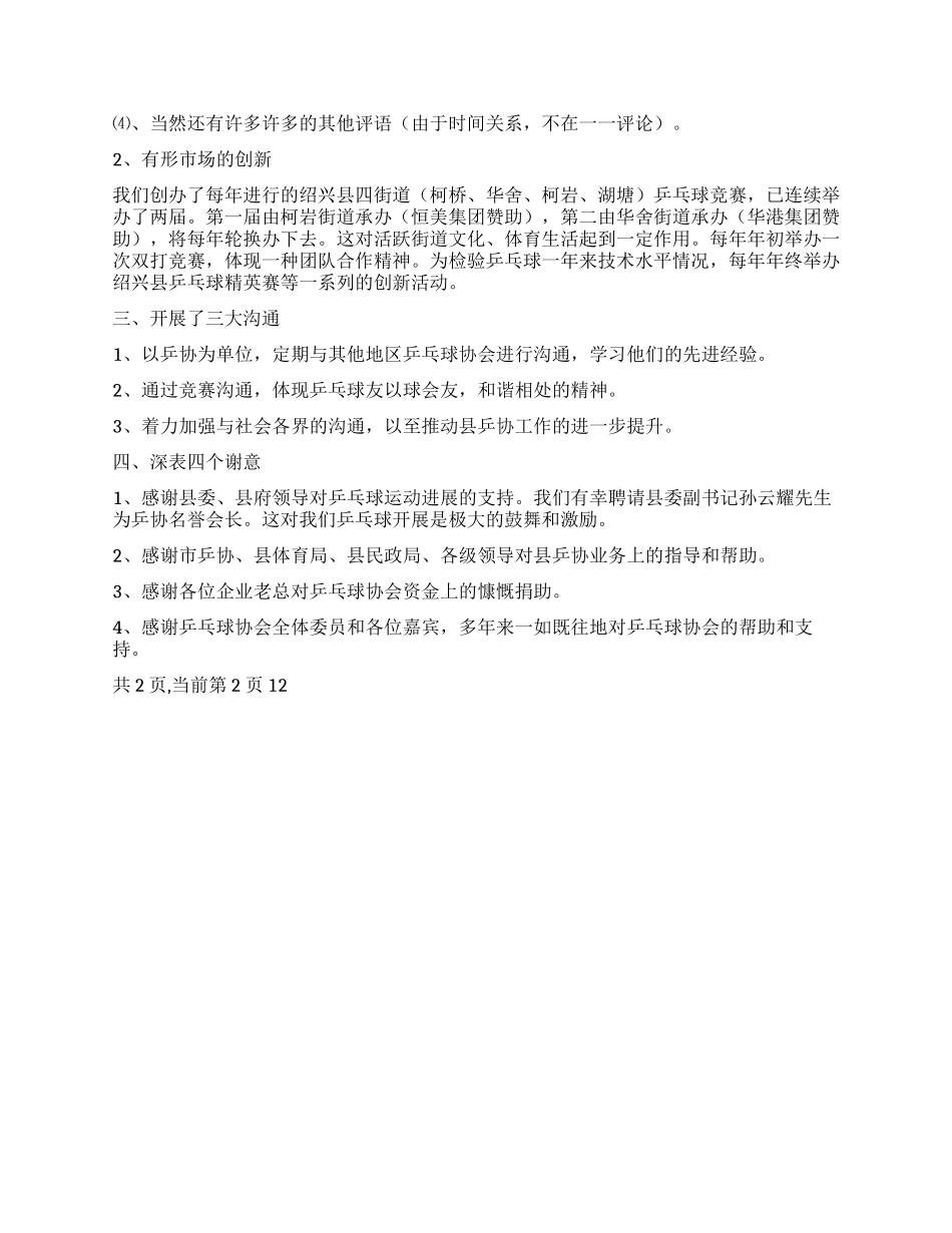 2024年县乒协年会工作报告_第3页