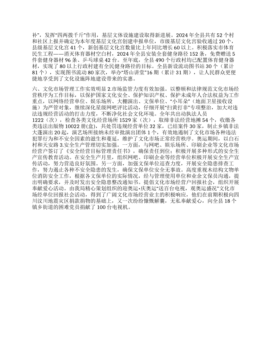 2024年县文化广电新闻出版局工作总结_第2页