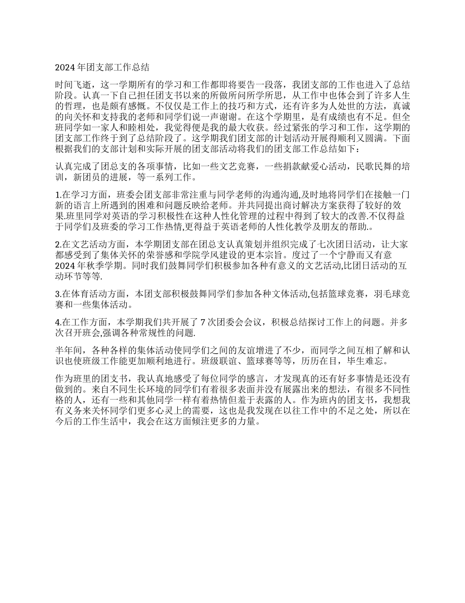 2024年团支部工作总结_第1页