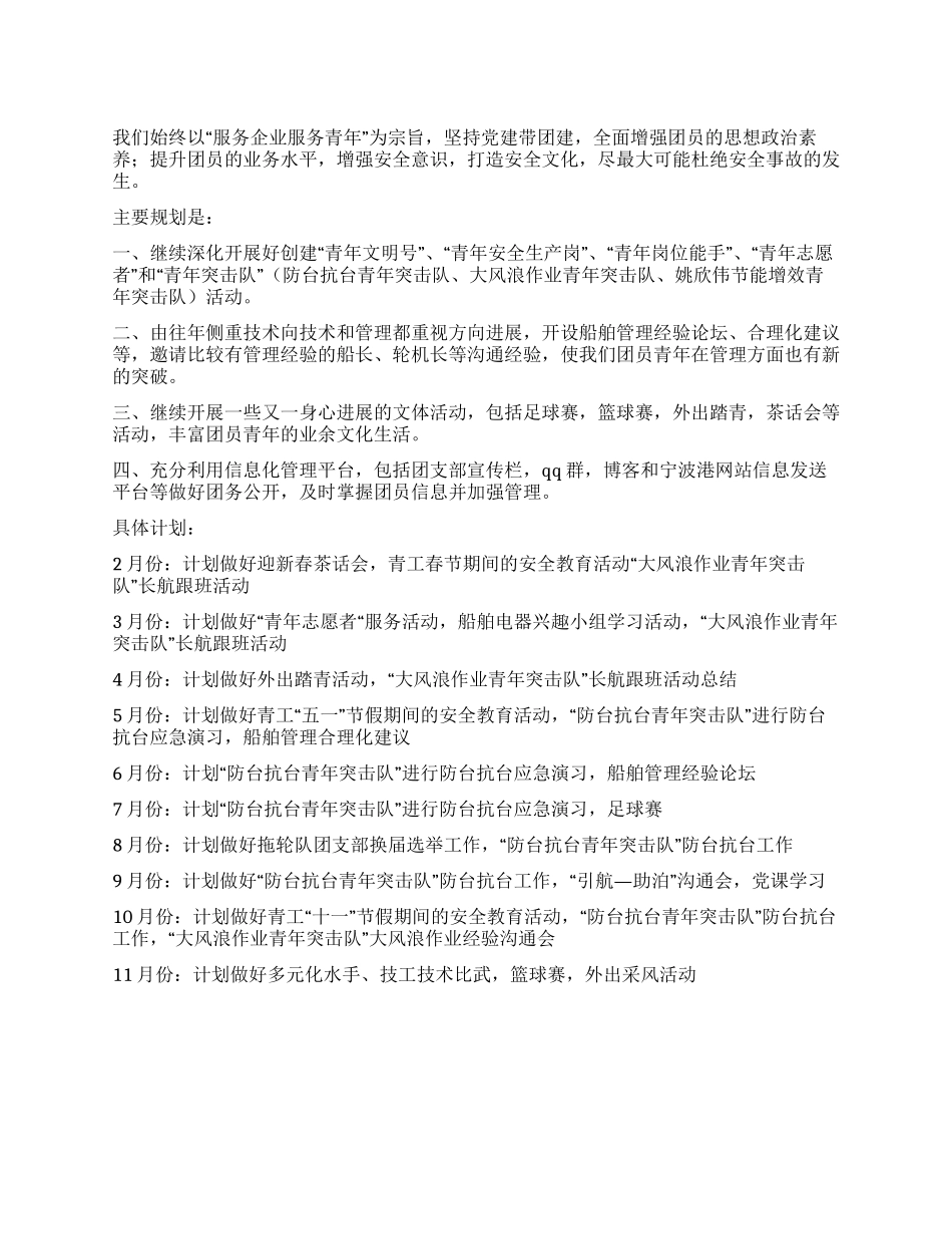 2024年团支部工作思路_第1页