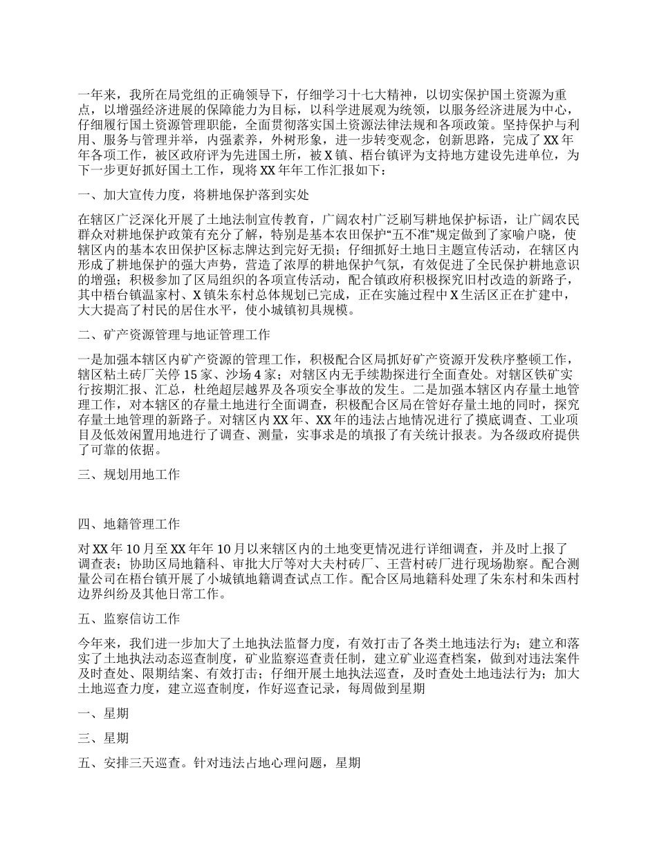 2024年国土所工作总结_第1页