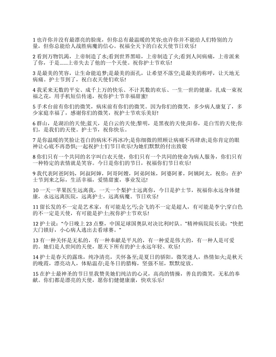 2024年国际护士节短信祝福语_第1页