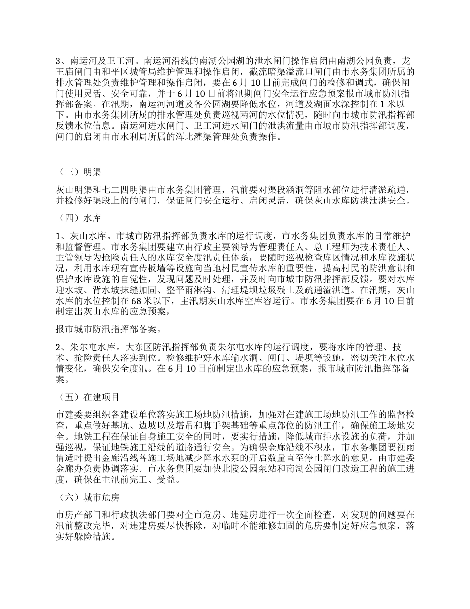 2024年城建局城市防汛工作方案_第2页