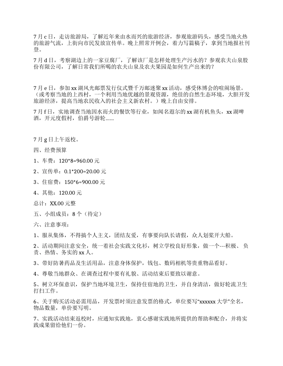 2024年大学暑期实践策划书_第2页
