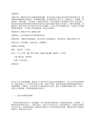 2024年大学生寒假支教调研社会实践报告