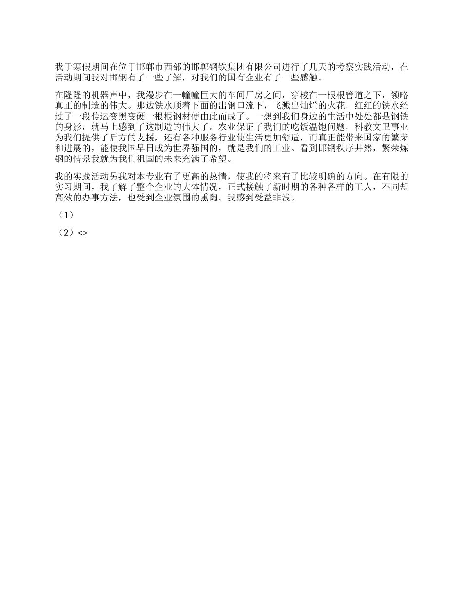 2024年大学生寒假社会实践报告范文_第1页