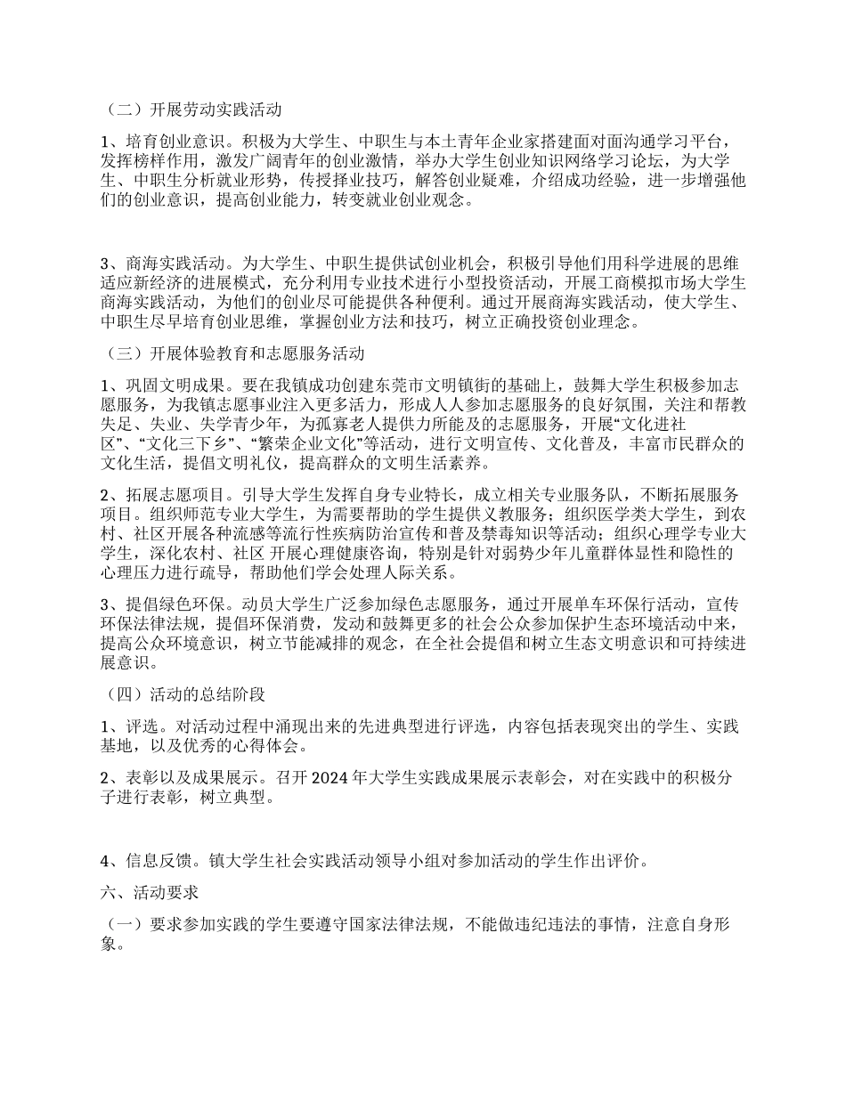 2024年大学生社会实践活动策划方案_第2页