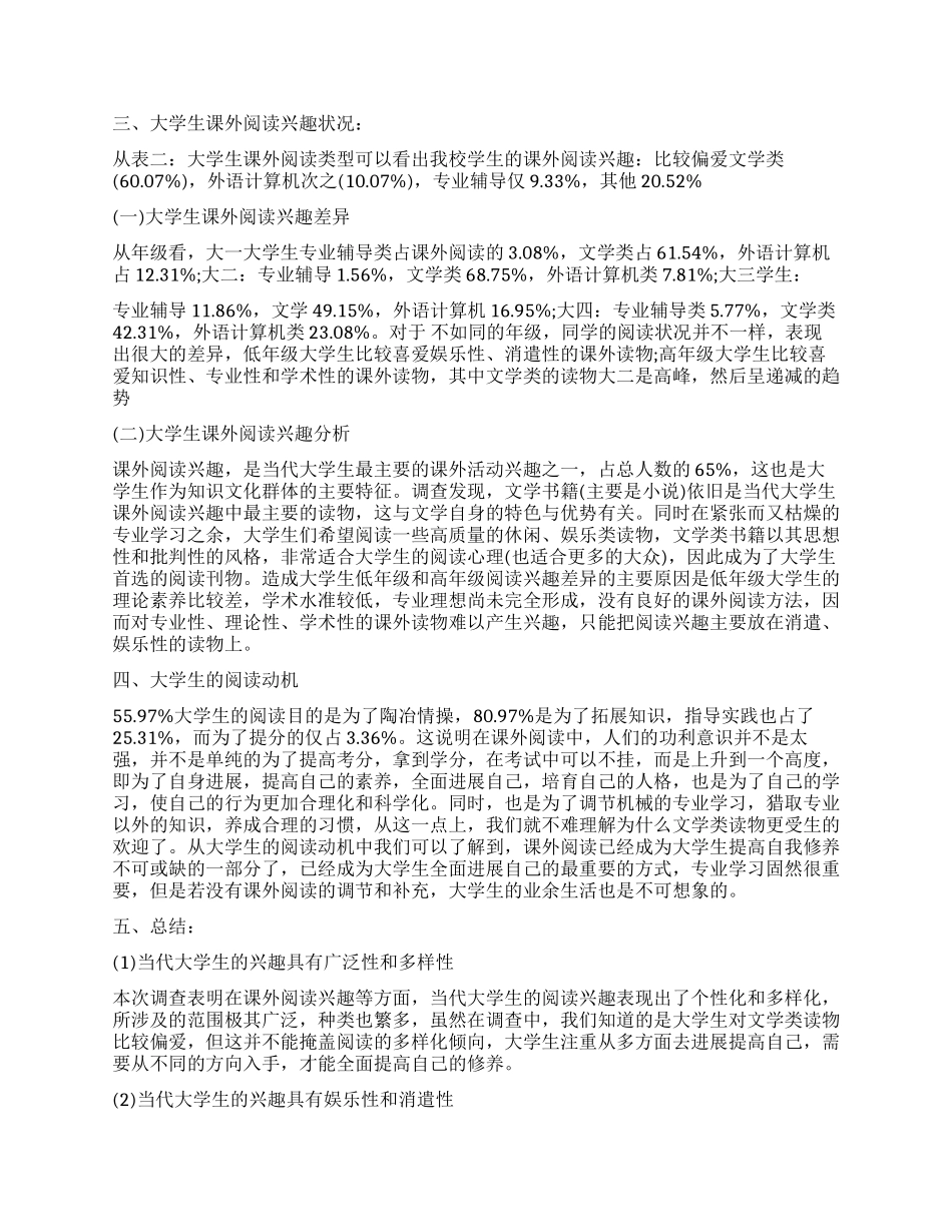 2024年大学生读书情况调查报告_第2页