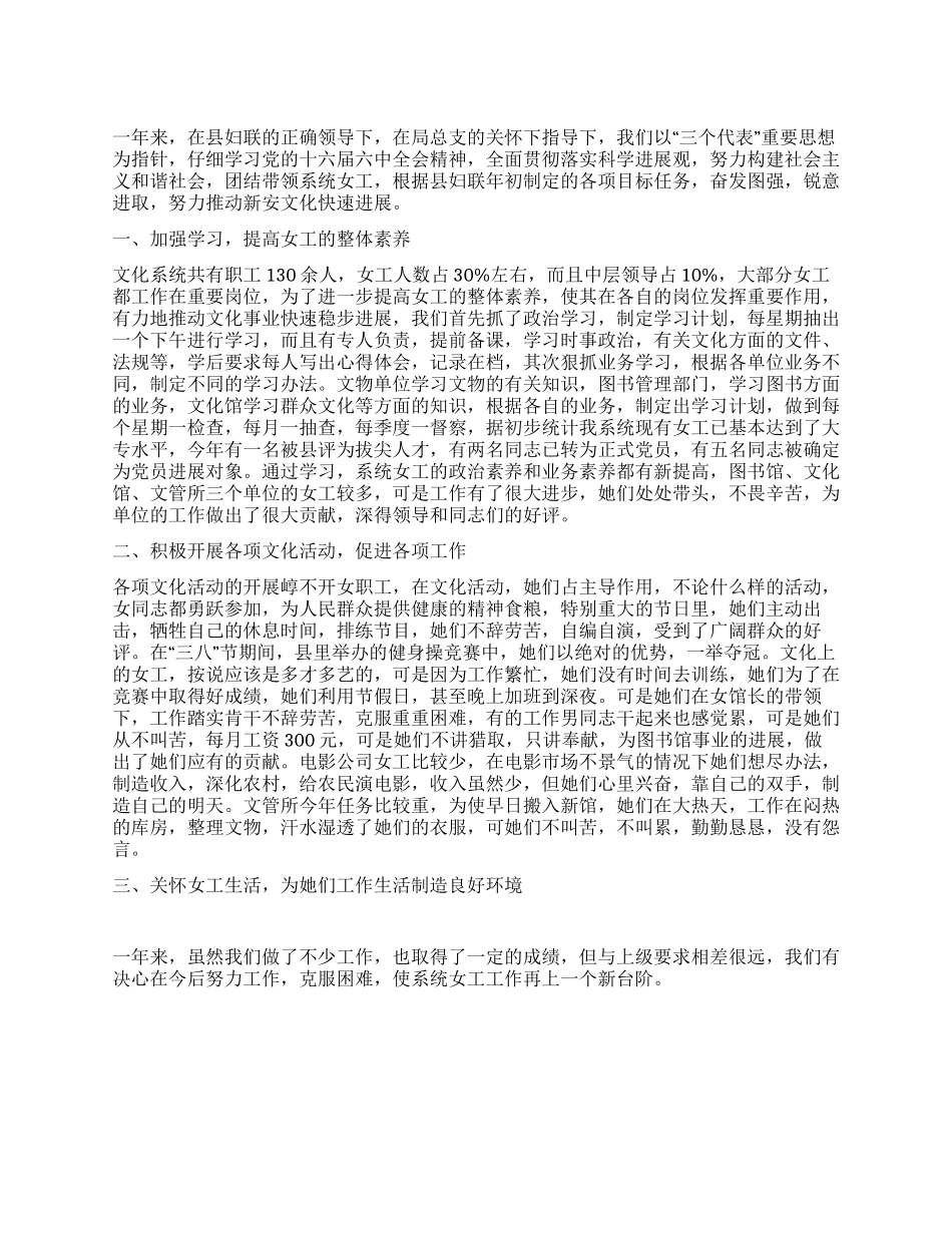 2024年妇女工作总结_第1页