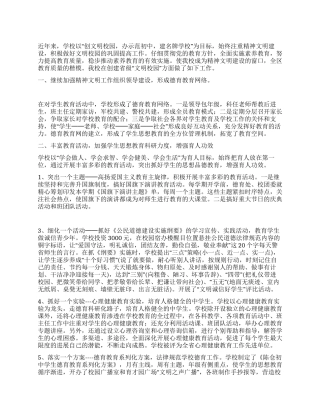 2024年学校创建“文明校园工作总结