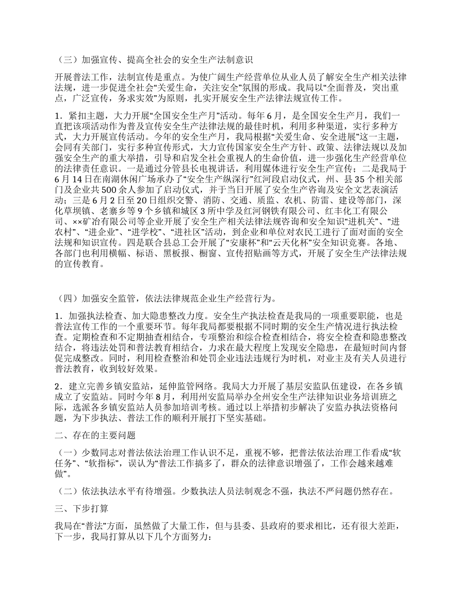 2024年安监局“五五普法“三五依法治理年终工作总结_第2页