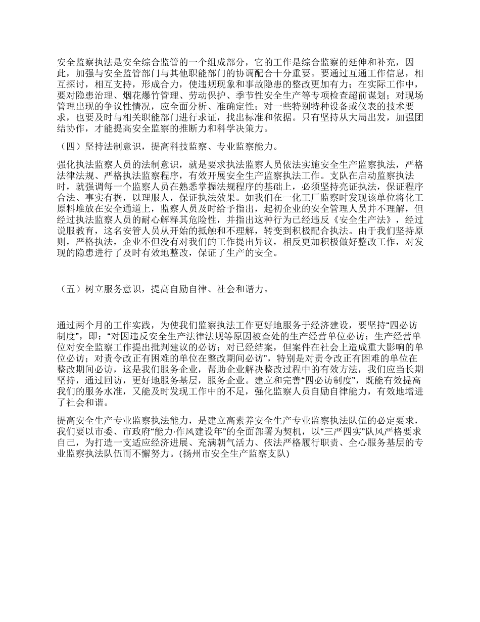 2024年安监执法工作述职报告_第2页
