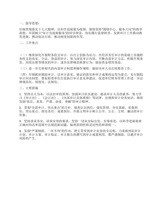 2024年审计工作计划