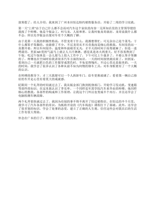 2024年寒假汽车专业社会实践报告