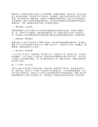 2024年小金库自查自纠回头看总结