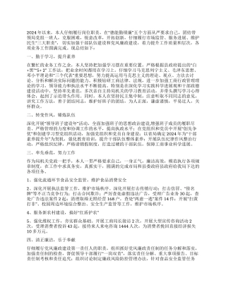 2024年工商局党组书记局长个人工作总结